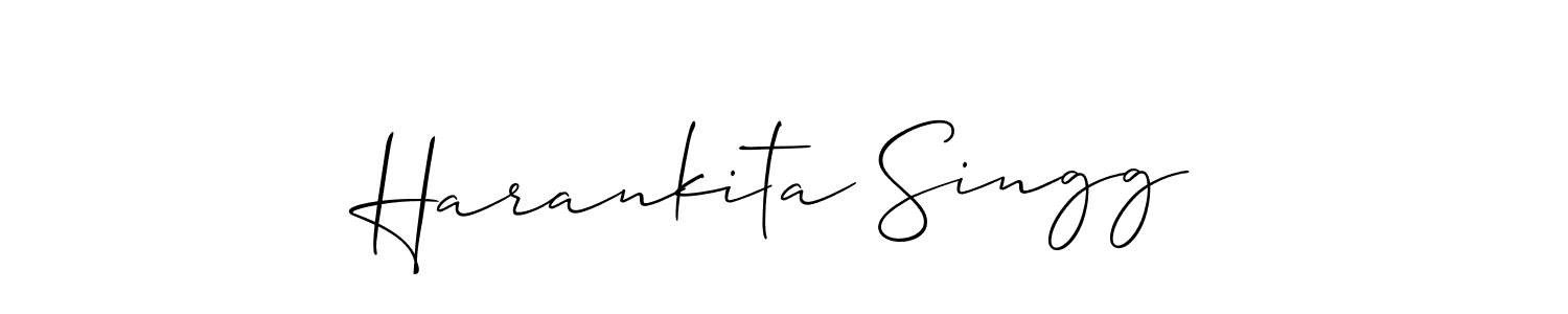 Design your own signature with our free online signature maker. With this signature software, you can create a handwritten (Allison_Script) signature for name Harankita Singg. Harankita Singg signature style 2 images and pictures png