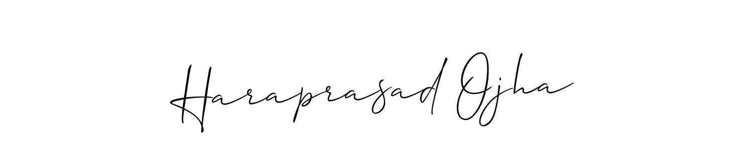 How to make Haraprasad Ojha signature? Allison_Script is a professional autograph style. Create handwritten signature for Haraprasad Ojha name. Haraprasad Ojha signature style 2 images and pictures png