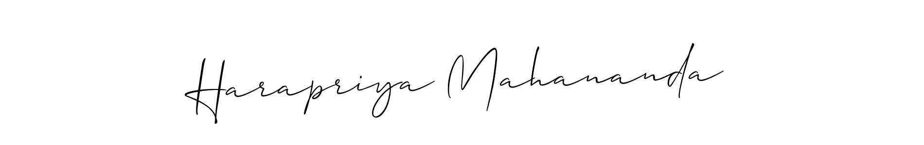 Here are the top 10 professional signature styles for the name Harapriya Mahananda. These are the best autograph styles you can use for your name. Harapriya Mahananda signature style 2 images and pictures png