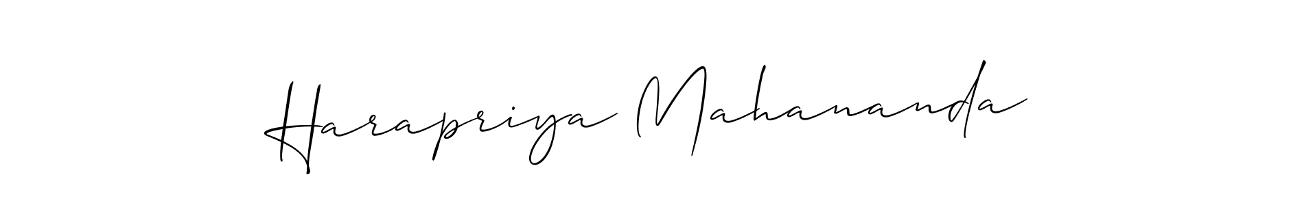 Here are the top 10 professional signature styles for the name Harapriya Mahananda. These are the best autograph styles you can use for your name. Harapriya Mahananda signature style 2 images and pictures png