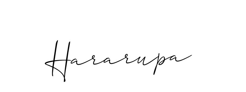 Also You can easily find your signature by using the search form. We will create Hararupa name handwritten signature images for you free of cost using Allison_Script sign style. Hararupa signature style 2 images and pictures png