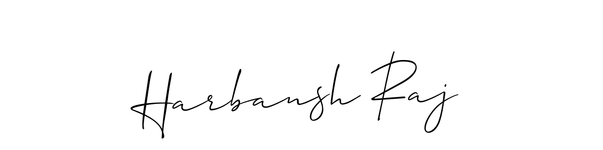 You should practise on your own different ways (Allison_Script) to write your name (Harbansh Raj) in signature. don't let someone else do it for you. Harbansh Raj signature style 2 images and pictures png