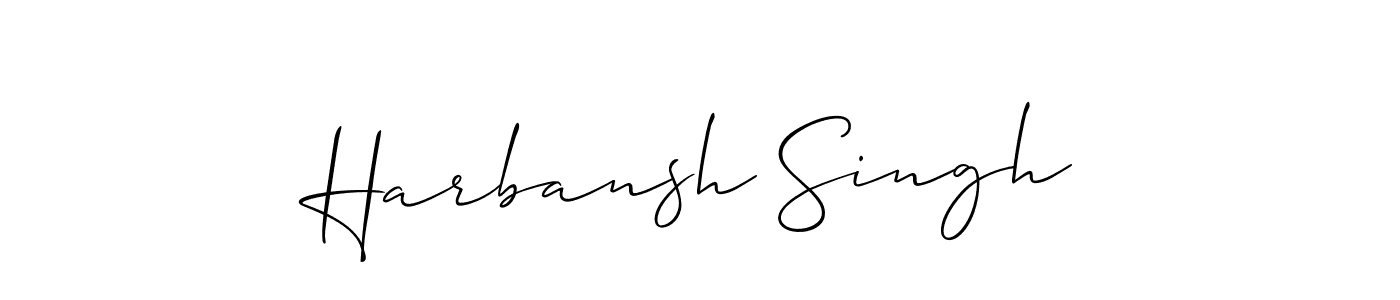 Harbansh Singh stylish signature style. Best Handwritten Sign (Allison_Script) for my name. Handwritten Signature Collection Ideas for my name Harbansh Singh. Harbansh Singh signature style 2 images and pictures png