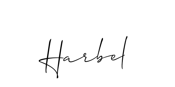 Make a short Harbel signature style. Manage your documents anywhere anytime using Allison_Script. Create and add eSignatures, submit forms, share and send files easily. Harbel signature style 2 images and pictures png