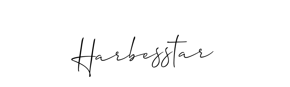 How to make Harbesstar name signature. Use Allison_Script style for creating short signs online. This is the latest handwritten sign. Harbesstar signature style 2 images and pictures png