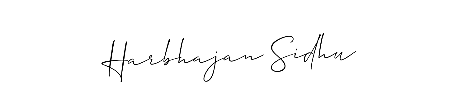 Create a beautiful signature design for name Harbhajan Sidhu. With this signature (Allison_Script) fonts, you can make a handwritten signature for free. Harbhajan Sidhu signature style 2 images and pictures png