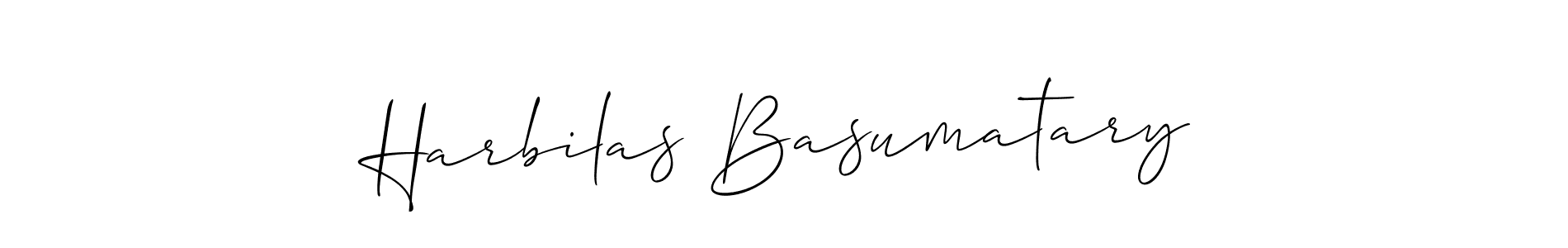 How to Draw Harbilas Basumatary signature style? Allison_Script is a latest design signature styles for name Harbilas Basumatary. Harbilas Basumatary signature style 2 images and pictures png