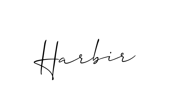 Create a beautiful signature design for name Harbir. With this signature (Allison_Script) fonts, you can make a handwritten signature for free. Harbir signature style 2 images and pictures png