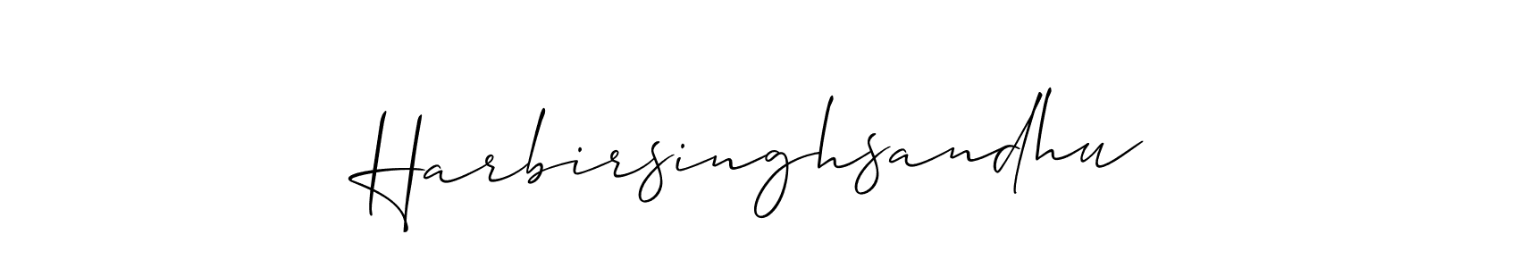 Make a short Harbirsinghsandhu signature style. Manage your documents anywhere anytime using Allison_Script. Create and add eSignatures, submit forms, share and send files easily. Harbirsinghsandhu signature style 2 images and pictures png