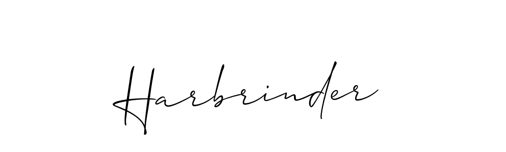 Make a beautiful signature design for name Harbrinder. With this signature (Allison_Script) style, you can create a handwritten signature for free. Harbrinder signature style 2 images and pictures png