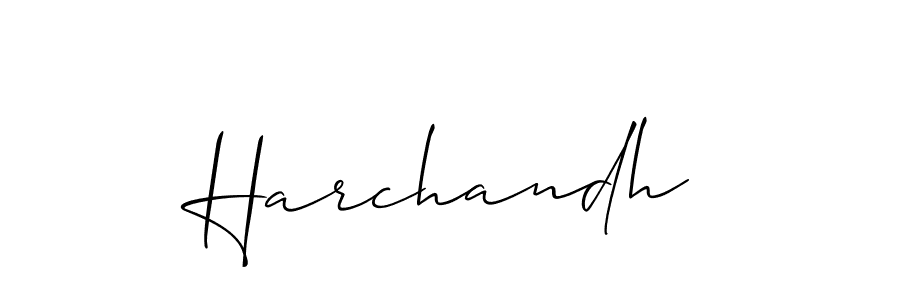 Use a signature maker to create a handwritten signature online. With this signature software, you can design (Allison_Script) your own signature for name Harchandh. Harchandh signature style 2 images and pictures png