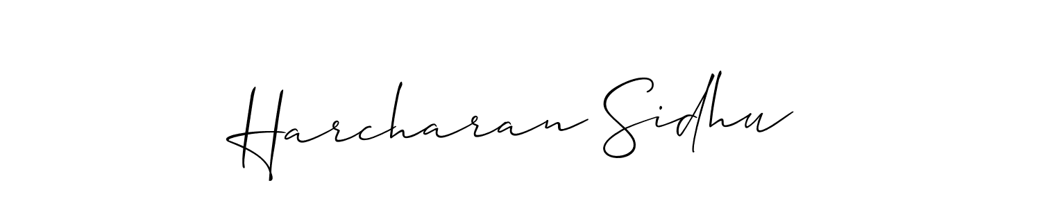 if you are searching for the best signature style for your name Harcharan Sidhu. so please give up your signature search. here we have designed multiple signature styles  using Allison_Script. Harcharan Sidhu signature style 2 images and pictures png