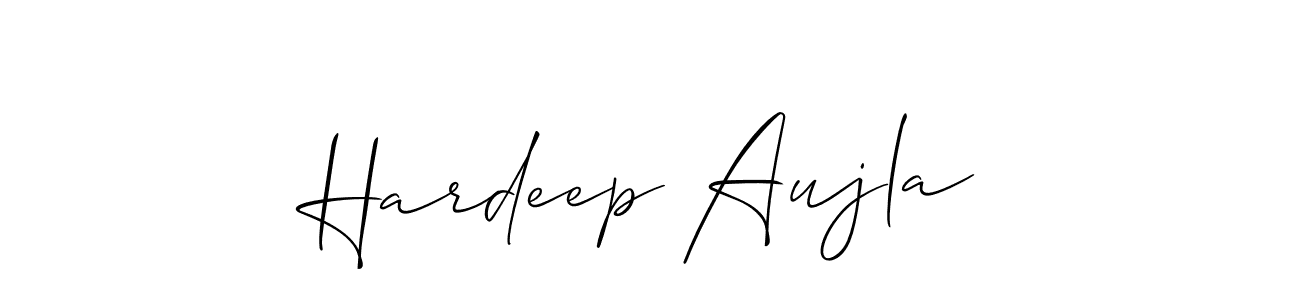 Use a signature maker to create a handwritten signature online. With this signature software, you can design (Allison_Script) your own signature for name Hardeep Aujla. Hardeep Aujla signature style 2 images and pictures png