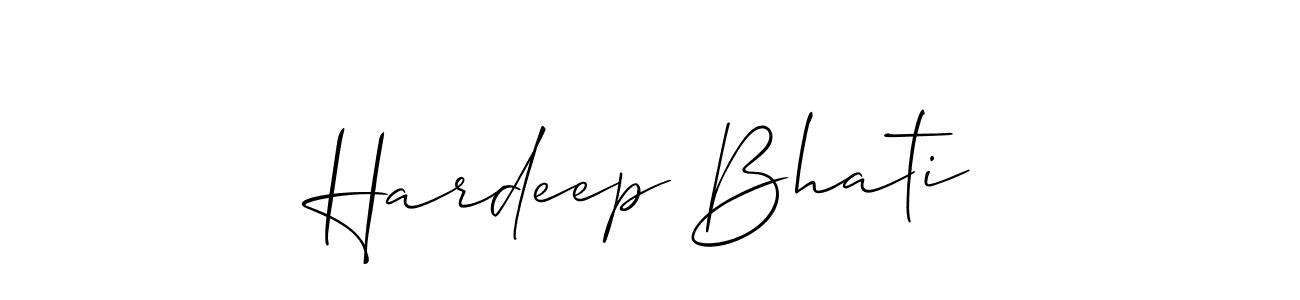 This is the best signature style for the Hardeep Bhati name. Also you like these signature font (Allison_Script). Mix name signature. Hardeep Bhati signature style 2 images and pictures png