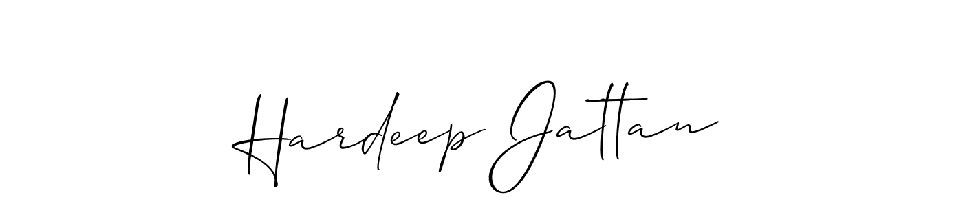 Design your own signature with our free online signature maker. With this signature software, you can create a handwritten (Allison_Script) signature for name Hardeep Jattan. Hardeep Jattan signature style 2 images and pictures png