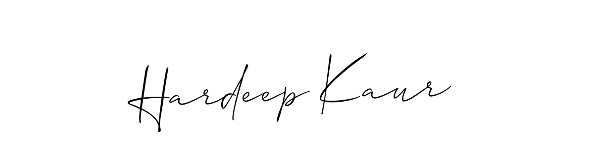 How to make Hardeep Kaur signature? Allison_Script is a professional autograph style. Create handwritten signature for Hardeep Kaur name. Hardeep Kaur signature style 2 images and pictures png