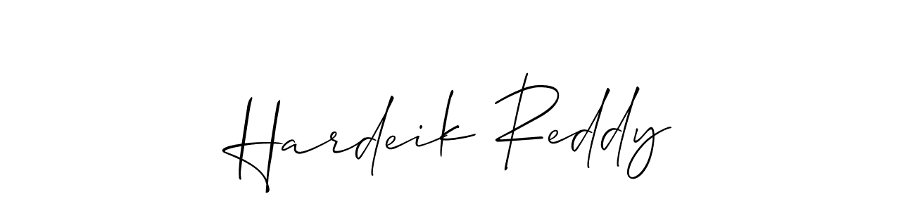 Design your own signature with our free online signature maker. With this signature software, you can create a handwritten (Allison_Script) signature for name Hardeik Reddy. Hardeik Reddy signature style 2 images and pictures png