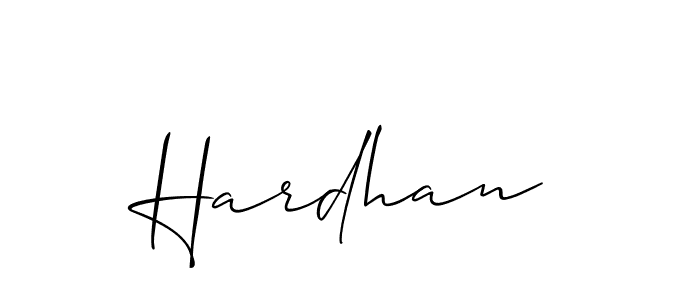 Use a signature maker to create a handwritten signature online. With this signature software, you can design (Allison_Script) your own signature for name Hardhan. Hardhan signature style 2 images and pictures png