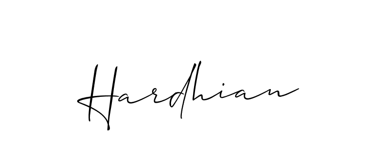 How to make Hardhian signature? Allison_Script is a professional autograph style. Create handwritten signature for Hardhian name. Hardhian signature style 2 images and pictures png