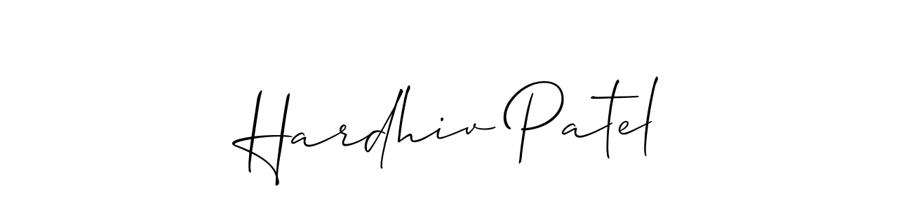 Allison_Script is a professional signature style that is perfect for those who want to add a touch of class to their signature. It is also a great choice for those who want to make their signature more unique. Get Hardhiv Patel name to fancy signature for free. Hardhiv Patel signature style 2 images and pictures png