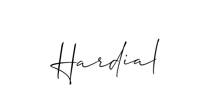 Use a signature maker to create a handwritten signature online. With this signature software, you can design (Allison_Script) your own signature for name Hardial. Hardial signature style 2 images and pictures png