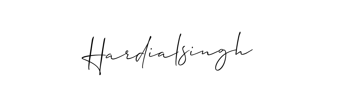 Use a signature maker to create a handwritten signature online. With this signature software, you can design (Allison_Script) your own signature for name Hardialsingh. Hardialsingh signature style 2 images and pictures png