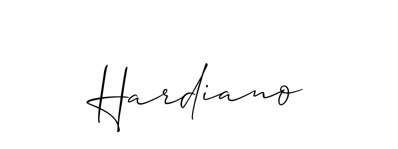 Design your own signature with our free online signature maker. With this signature software, you can create a handwritten (Allison_Script) signature for name Hardiano. Hardiano signature style 2 images and pictures png