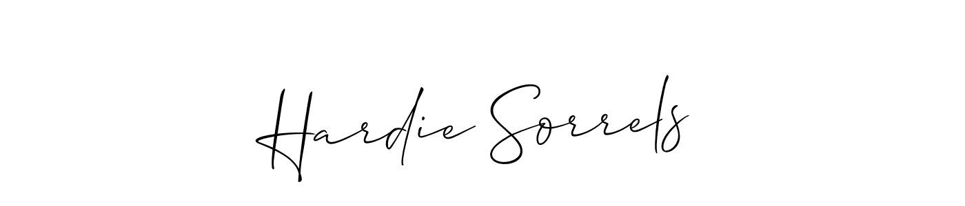 Hardie Sorrels stylish signature style. Best Handwritten Sign (Allison_Script) for my name. Handwritten Signature Collection Ideas for my name Hardie Sorrels. Hardie Sorrels signature style 2 images and pictures png