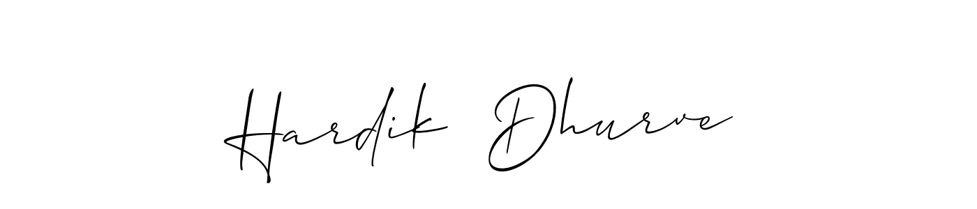 Create a beautiful signature design for name Hardik  Dhurve. With this signature (Allison_Script) fonts, you can make a handwritten signature for free. Hardik  Dhurve signature style 2 images and pictures png