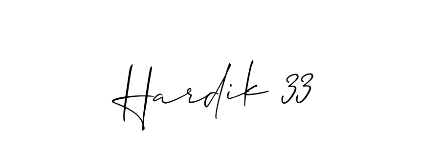 Also we have Hardik 33 name is the best signature style. Create professional handwritten signature collection using Allison_Script autograph style. Hardik 33 signature style 2 images and pictures png