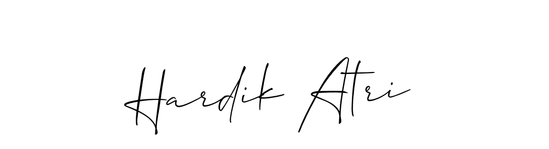 Hardik Atri stylish signature style. Best Handwritten Sign (Allison_Script) for my name. Handwritten Signature Collection Ideas for my name Hardik Atri. Hardik Atri signature style 2 images and pictures png
