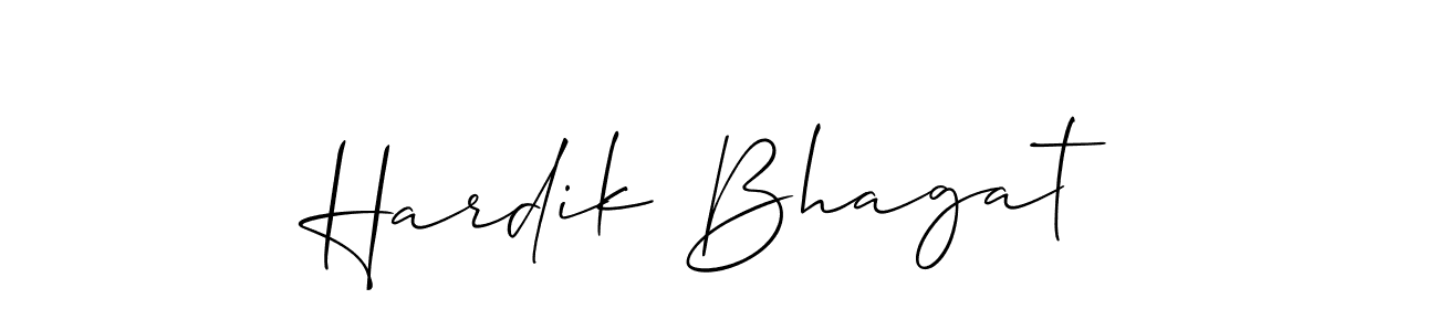 Design your own signature with our free online signature maker. With this signature software, you can create a handwritten (Allison_Script) signature for name Hardik Bhagat. Hardik Bhagat signature style 2 images and pictures png