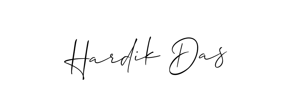 You should practise on your own different ways (Allison_Script) to write your name (Hardik Das) in signature. don't let someone else do it for you. Hardik Das signature style 2 images and pictures png