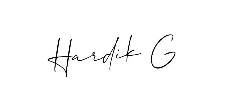 Similarly Allison_Script is the best handwritten signature design. Signature creator online .You can use it as an online autograph creator for name Hardik G. Hardik G signature style 2 images and pictures png