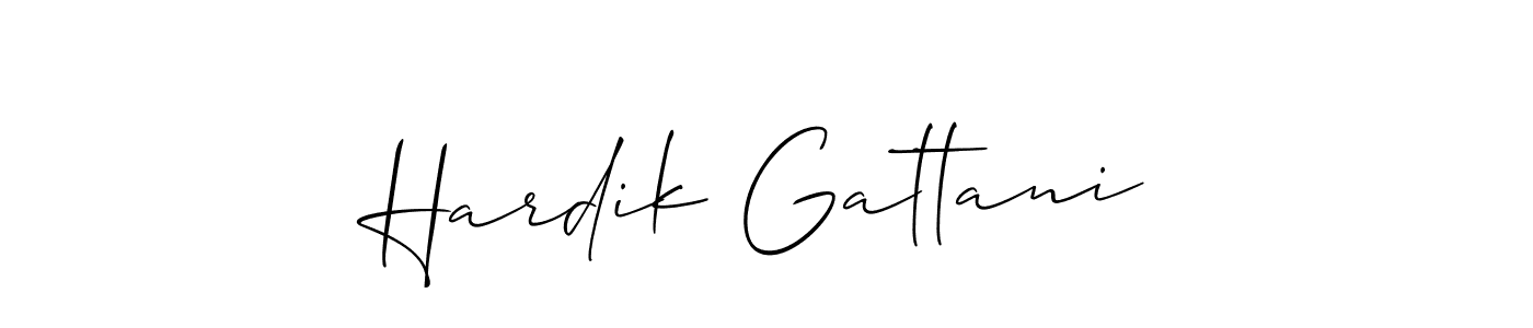 Make a beautiful signature design for name Hardik Gattani. With this signature (Allison_Script) style, you can create a handwritten signature for free. Hardik Gattani signature style 2 images and pictures png