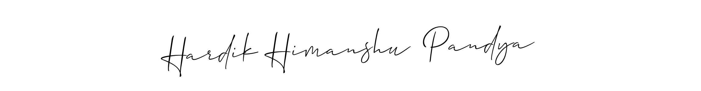 Also we have Hardik Himanshu  Pandya name is the best signature style. Create professional handwritten signature collection using Allison_Script autograph style. Hardik Himanshu  Pandya signature style 2 images and pictures png