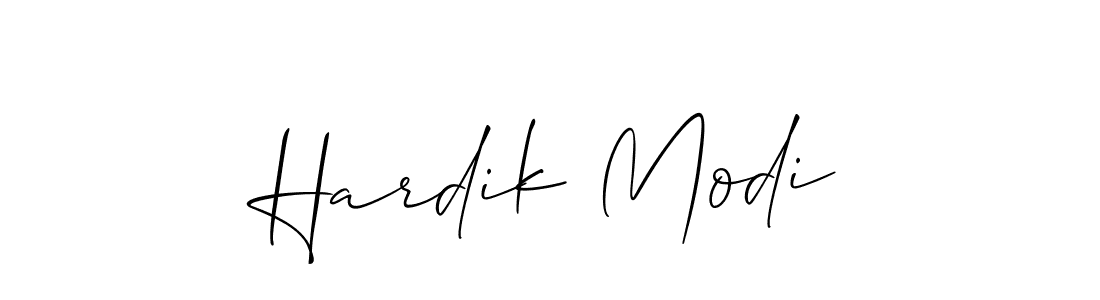 Design your own signature with our free online signature maker. With this signature software, you can create a handwritten (Allison_Script) signature for name Hardik Modi. Hardik Modi signature style 2 images and pictures png
