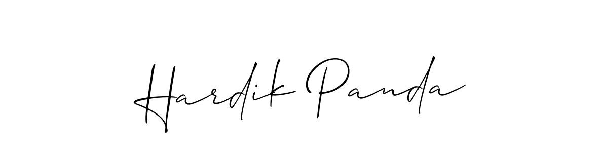 Hardik Panda stylish signature style. Best Handwritten Sign (Allison_Script) for my name. Handwritten Signature Collection Ideas for my name Hardik Panda. Hardik Panda signature style 2 images and pictures png