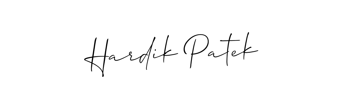 if you are searching for the best signature style for your name Hardik Patek. so please give up your signature search. here we have designed multiple signature styles  using Allison_Script. Hardik Patek signature style 2 images and pictures png