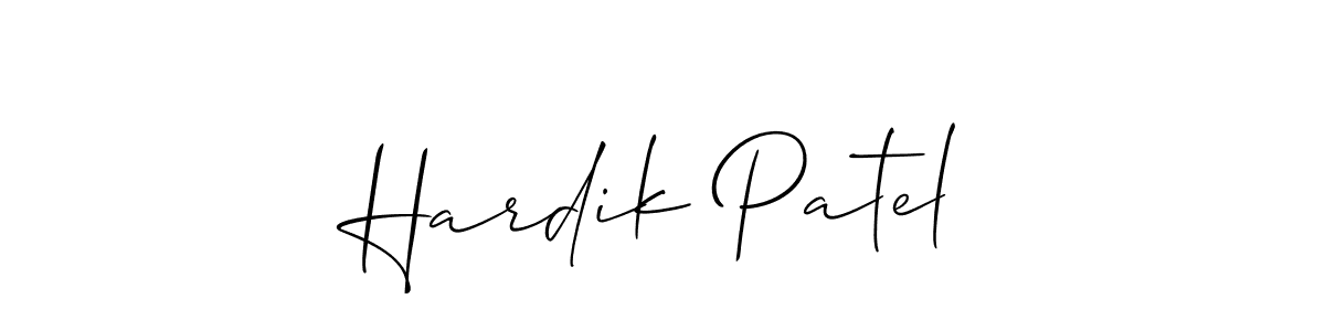 You should practise on your own different ways (Allison_Script) to write your name (Hardik Patel) in signature. don't let someone else do it for you. Hardik Patel signature style 2 images and pictures png