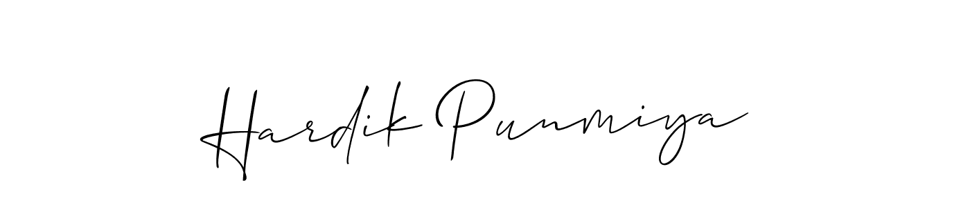 Similarly Allison_Script is the best handwritten signature design. Signature creator online .You can use it as an online autograph creator for name Hardik Punmiya. Hardik Punmiya signature style 2 images and pictures png