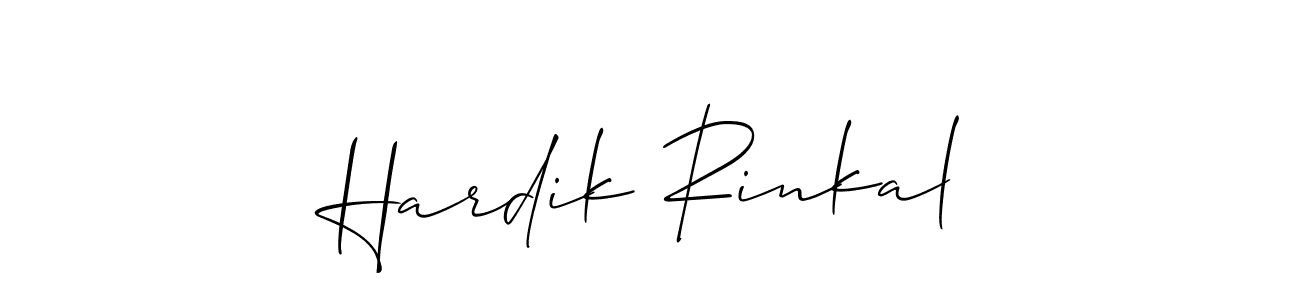 How to make Hardik Rinkal signature? Allison_Script is a professional autograph style. Create handwritten signature for Hardik Rinkal name. Hardik Rinkal signature style 2 images and pictures png