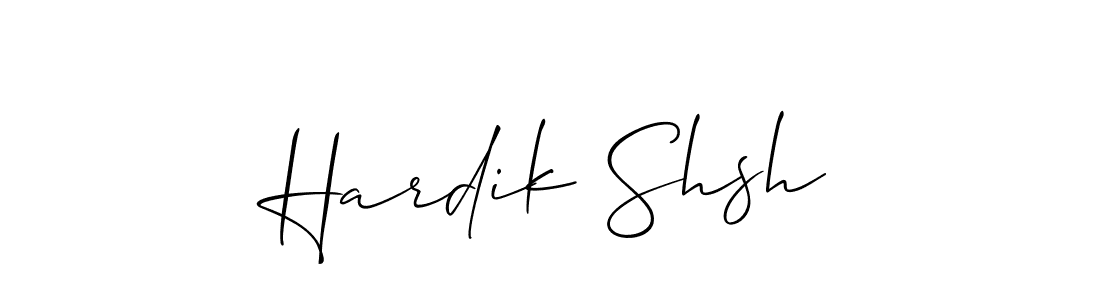 Design your own signature with our free online signature maker. With this signature software, you can create a handwritten (Allison_Script) signature for name Hardik Shsh. Hardik Shsh signature style 2 images and pictures png