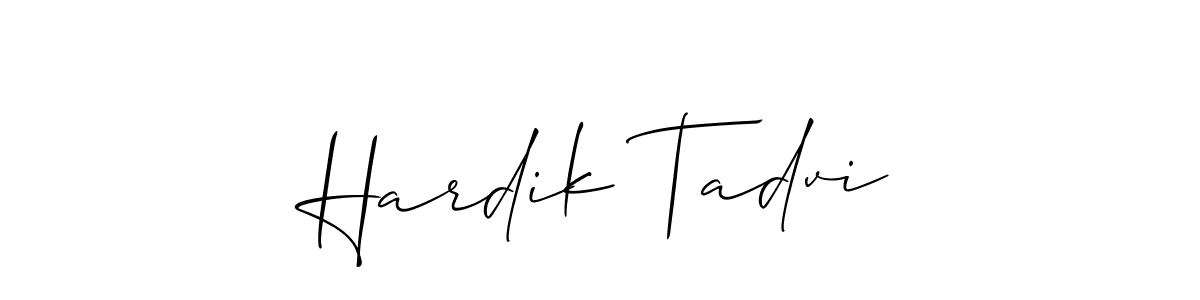 Design your own signature with our free online signature maker. With this signature software, you can create a handwritten (Allison_Script) signature for name Hardik Tadvi. Hardik Tadvi signature style 2 images and pictures png