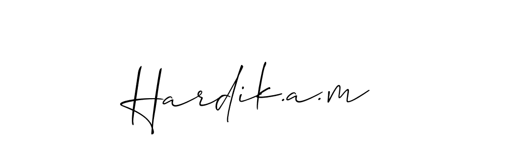 Best and Professional Signature Style for Hardik.a.m. Allison_Script Best Signature Style Collection. Hardik.a.m signature style 2 images and pictures png