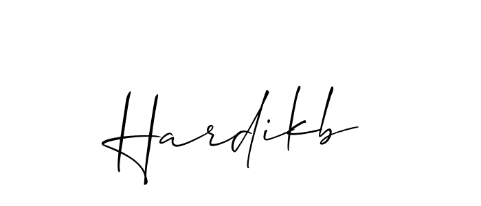 The best way (Allison_Script) to make a short signature is to pick only two or three words in your name. The name Hardikb include a total of six letters. For converting this name. Hardikb signature style 2 images and pictures png