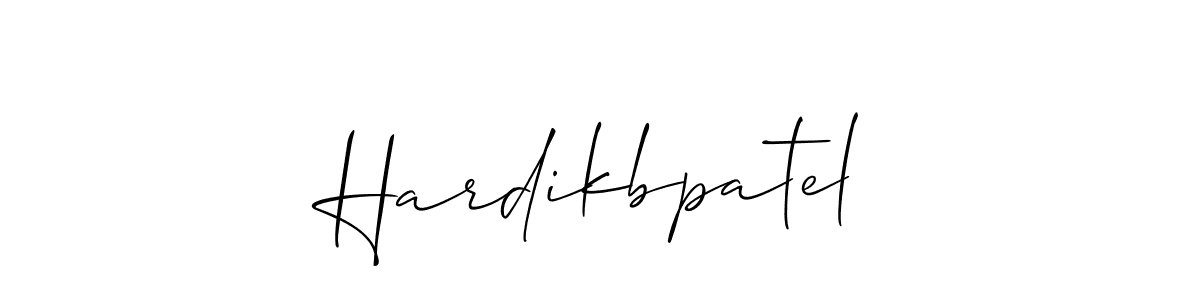 How to make Hardikbpatel name signature. Use Allison_Script style for creating short signs online. This is the latest handwritten sign. Hardikbpatel signature style 2 images and pictures png