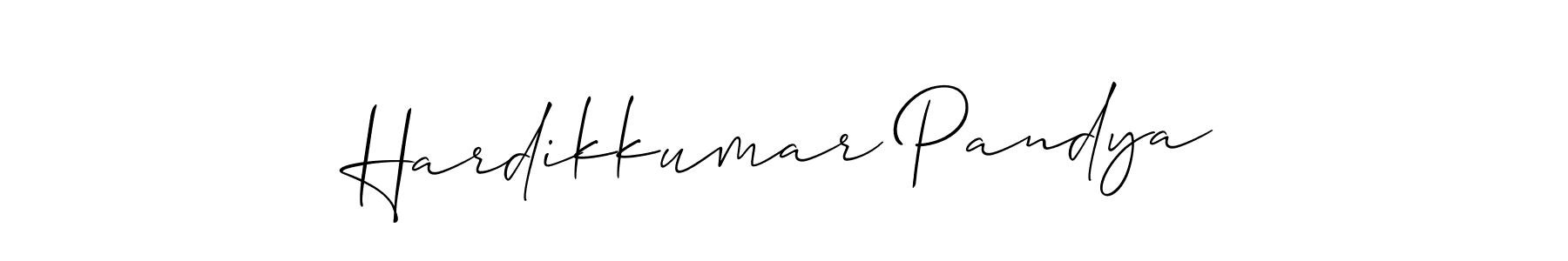 Also You can easily find your signature by using the search form. We will create Hardikkumar Pandya name handwritten signature images for you free of cost using Allison_Script sign style. Hardikkumar Pandya signature style 2 images and pictures png