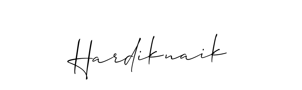 Create a beautiful signature design for name Hardiknaik. With this signature (Allison_Script) fonts, you can make a handwritten signature for free. Hardiknaik signature style 2 images and pictures png