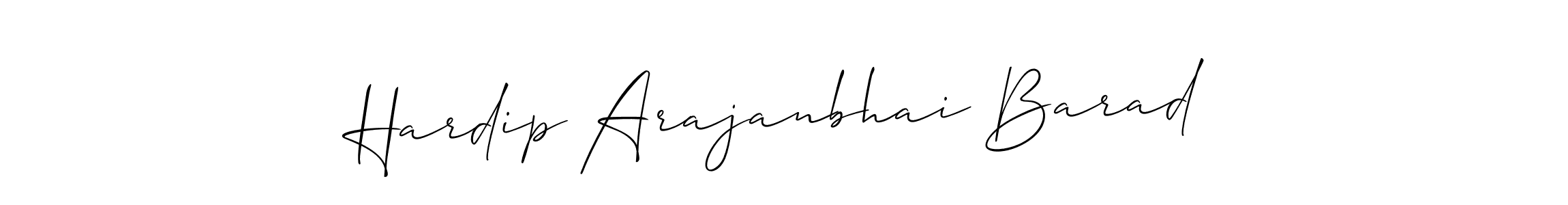 Use a signature maker to create a handwritten signature online. With this signature software, you can design (Allison_Script) your own signature for name Hardip Arajanbhai Barad. Hardip Arajanbhai Barad signature style 2 images and pictures png